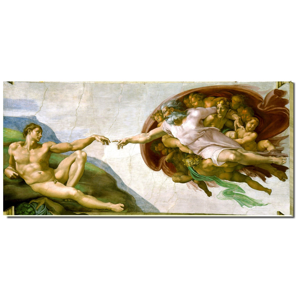 Δημιουργία του Αδάμ | Capella Sistina Πίνακας 180x80