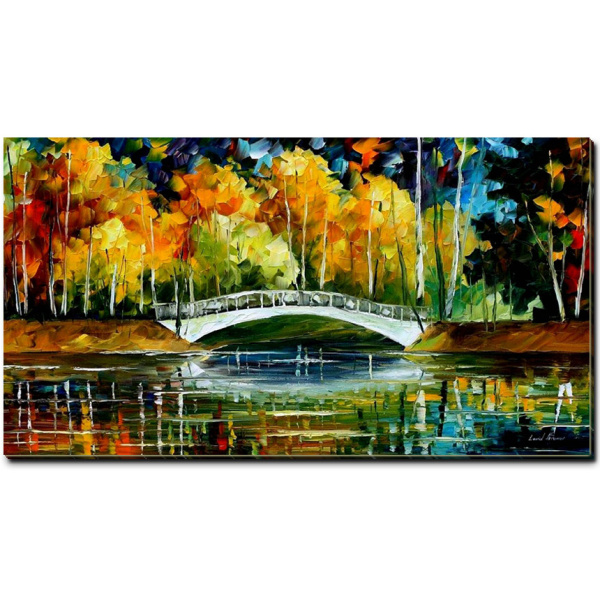 Πίνακας Ζωγραφικής Γέφυρα | Καμβάς Lake Bridge 60x110