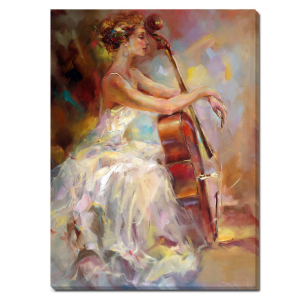 Πίνακας Harmony 100x140 | Γυναίκα Βιολοντσέλο