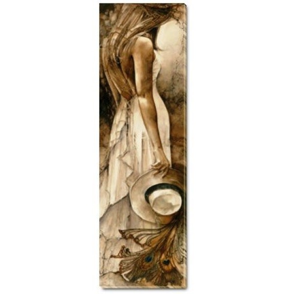 Πίνακας Γυναίκα με Λευκό Φόρεμα 45x150cm