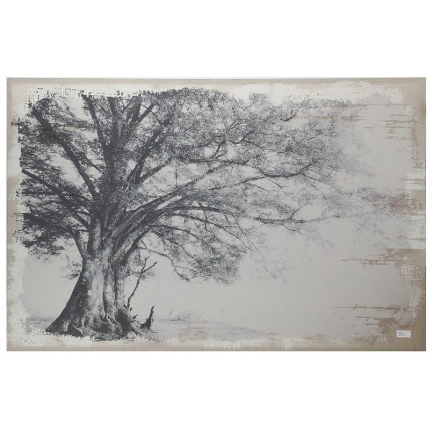 Πίνακας καμβάς ασπρόμαυρος δέντρο 150x100x4