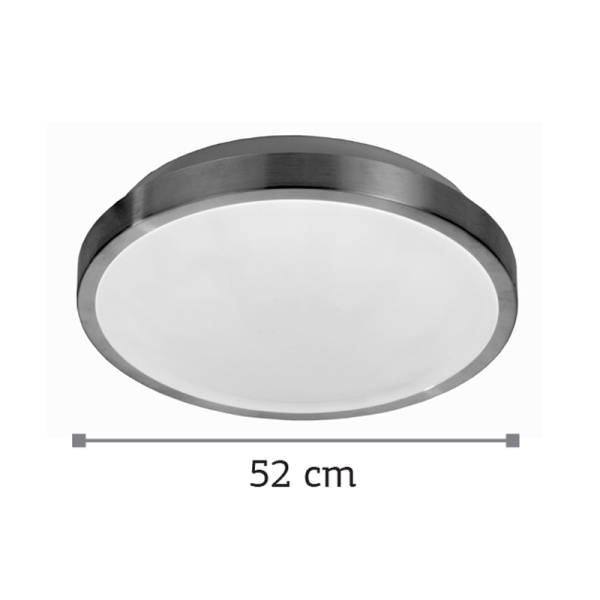 InLight Πλαφονιέρα οροφής LED 32W 3CCT από ασημί ματ ακρυλικό D:52cm (42159-Α-Ασημί Ματ)
