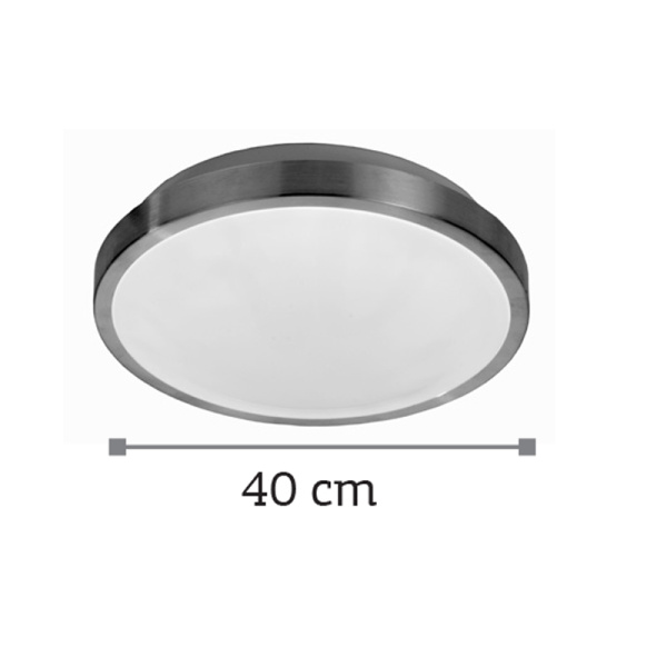 InLight Πλαφονιέρα οροφής LED 24W 3CCT από ασημί ματ ακρυλικό D:40cm (42159-Β-Ασημί Ματ)