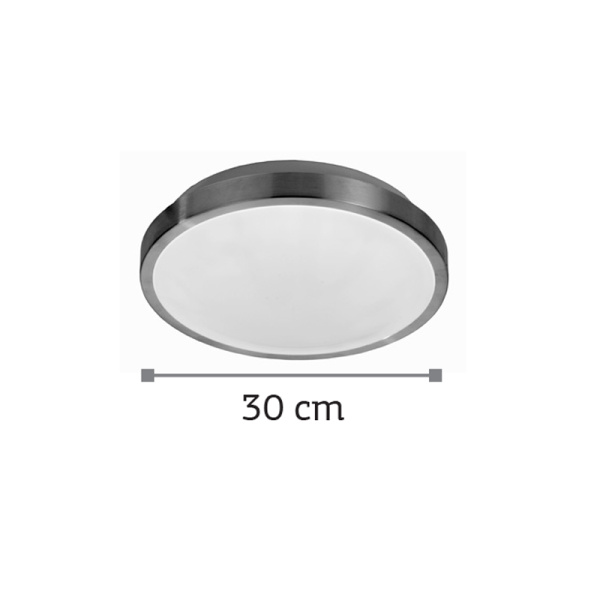 InLight Πλαφονιέρα οροφής LED 12W 3CCT από ασημί ματ ακρυλικό D:30cm (42159-Γ-Ασημί Ματ)