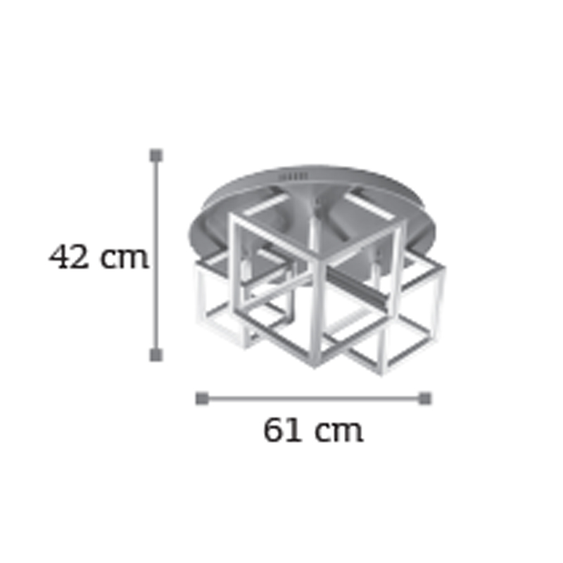 InLight Φωτιστικό οροφής από αλουμίνιο σε χρυσή ματ απόχρωση (6147-80-Χρυσό Ματ)