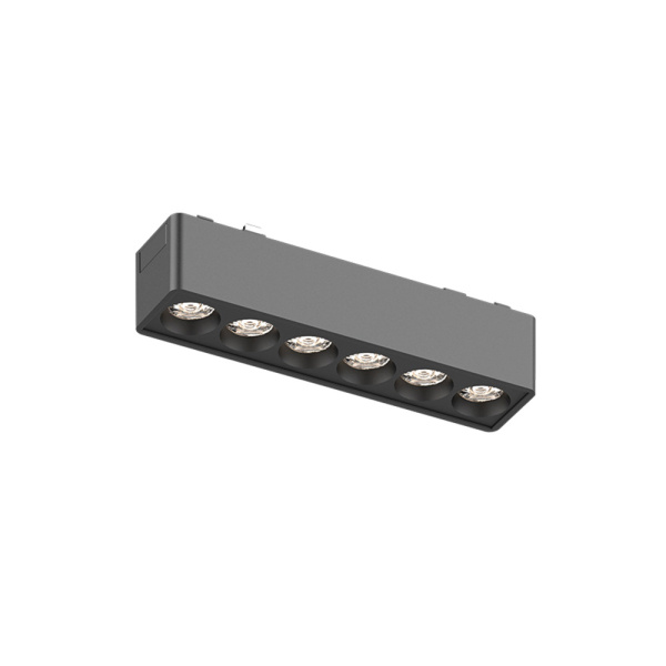 InLight Φωτιστικό LED 6W 3000K για Ultra-Thin μαγνητική ράγα σε μαύρη απόχρωση D:12,2cmX2,4cm (T02801-BL)